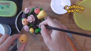 Соленое тесто. Выпуск 72. Объемная корзина с цветами и фруктами / часть 2 / DIY/ Salty dough