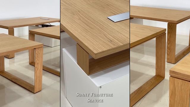 Solid wood-style office desk_Inspection and daily use  Sunny Furniture furniture