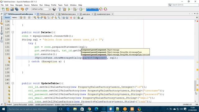 JavaFX Scene Builder Tutorial 43 - Delete data from TableView and Database SQL смотреть онлайн