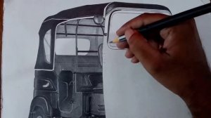 Auto Rickshaw Pencil Sketch✍️