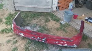 РЕМОНТ заднего бампера ЛАНСЕР 9, УСТАНОВКА накладки юбки СВОИМИ РУКАМИ