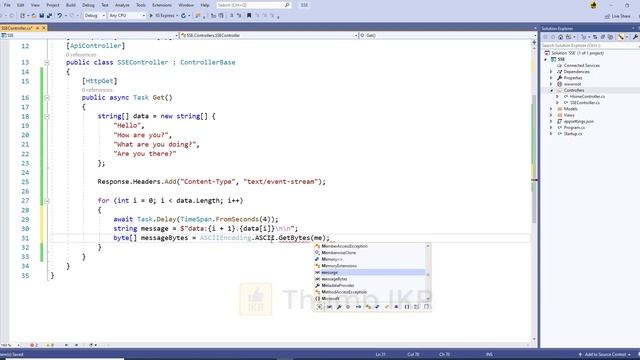 Pushing Data to Client Side using ASP.NET Core Web API And Server Sent Events [SSE] смотреть онлайн