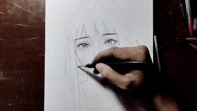 How to draw hinata hyuga from naruto step by step | realistic смотреть онлайн