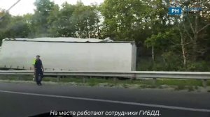 Под Рязанью несколько фур вылетели в кювет