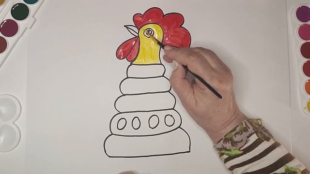 HOW TO DRAWING A ROOSTER | КАК НАРИСОВАТЬ ПЕТУХ