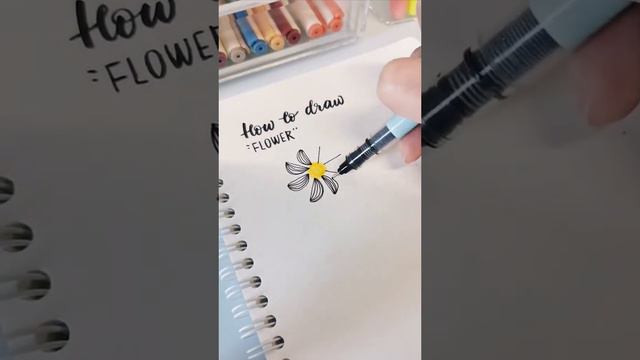 An easy way to draw a flower  #stationary #bujo #writech #doodleart