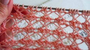 Модный узор сезона 2021 это крупная сетка спицами - Двухсторонняя крупная сетка спицами