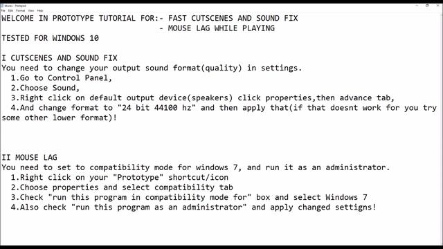 100%FIX PROTOTYPE SOUND AND MOUSE PROBLEM WINDOWS 10