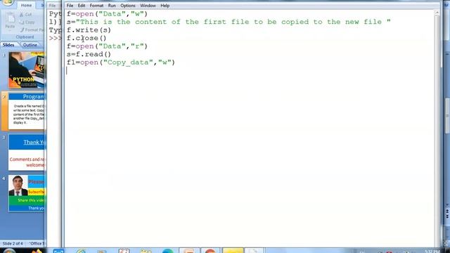 Python Data File Handling | Copy one file Content to another file | Ashraf Jamal