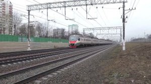 Электропоезд ЭП2Д-0030 (ЦППК) пригородный поезд №6534 Москва - Ипподром.