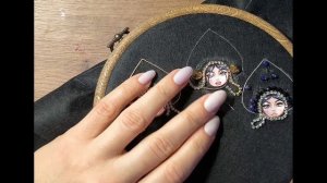 процесс работы над брошью матрёшка /"девушка в кокошнике"