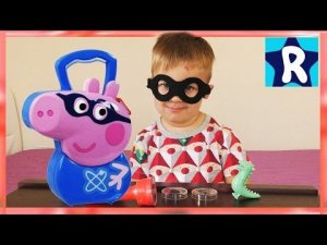 ★ Свинка Пеппа КЕЙС Супергерой ДЖОРДЖ Играем в Сыщика Peppa Pig George Pig Super Hero Case unboxing