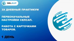 Первоначальные настройки Селсап. Работа с карточками товаров.  Запись 25 марта 2024