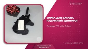 БИРКА ДЛЯ БАГАЖА РАДУЖНЫЙ ЕДИНОРОГ