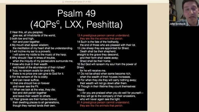 Oxford Interfaith Forum I Ancient Versions of Psalms in Dialogue: Psalms 49 & 104 I Dr John Screnoc смотреть онлайн