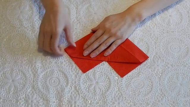 Сервировка стола.  Сердце из салфеток. DIY