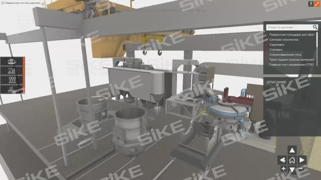 Устройство дуговой сталеплавильной печи (ДСП) — онлайн-тренажер (3D атлас) SIKE