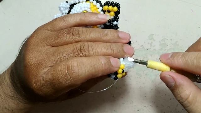 How To Bead Black Cat Costume Bear Part 11/Beads Tutorial/Beads/Kerajinan Manik Manik
