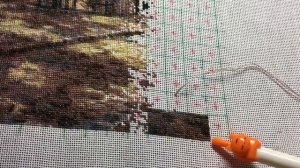 Метод Парковка/ Вышивка по цветам: тест-пример на картине от Химеры «Когда цветёт сирень»