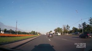 Москва. Можайское шоссе 1х (Кутузовский проспект) от Кремля до МКАД (2017) в 6 утра.