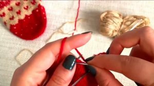 Узор "Сердечки" для следков и носков #knittingsocks #вязаныеноски)