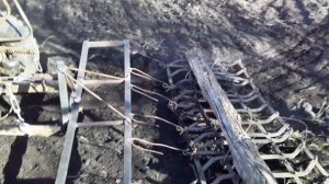 Минитрактор с двигателем ЗиД 4.5 . Боронование.