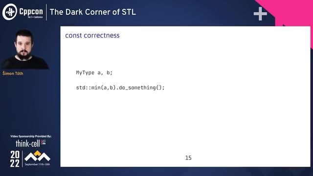 The Dark Corner of STL in Cpp MinMax Algorithms - Šimon Tóth - CppCon 2022