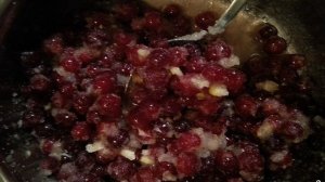 Быстрый пирог с брусникой