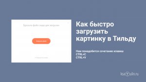 Как быстро загрузить картинку в Тильду