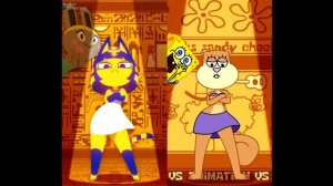 Ankha Dance VS Sandy Cheeks