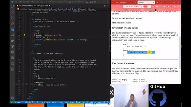 #23  JS Error Handling and Debugging in JavaScript | JavaScript Course in Tamil (தமிழில்)