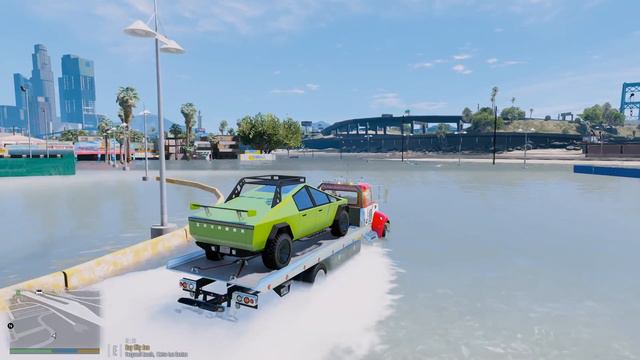 Rescuing Elon Musk's Personal Tesla CyberTruck From A Flood - GTA 5 Mods смотреть онлайн
