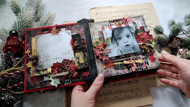Обзор новогоднего фотоальбома в стиле гранж / Review of New Year's photo album in grunge style смотреть онлайн