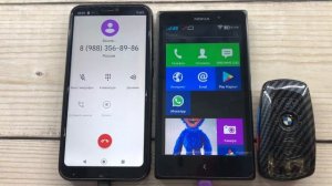 Incoming Call Xiaomi Mi A2 vs Nokia XL vs BMW M5 Key/ Outgoing Call/ Windows vs Android