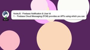 NodeJS : Firebase Notification & User Id