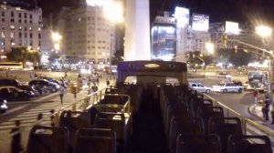 2012. Фрагмент поездки на туристическом автобусе по вечернему Буэнос-Айресу