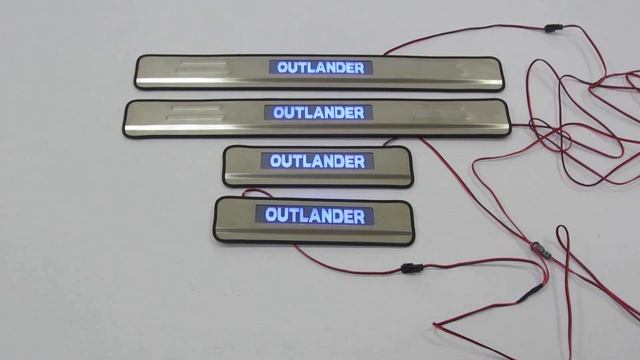 Накладки на пороги светящиеся Mitsubishi Outlander 3 Рестайлинг 2015-... смотреть онлайн