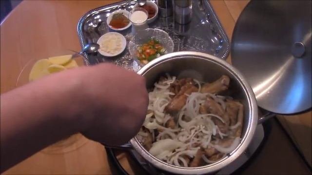 Жареные рёбрышки с картошкой