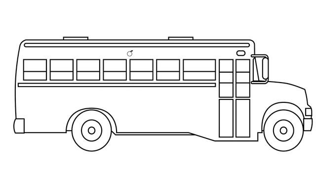 How To Draw School Bus - Easy Drawing Videos