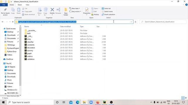 ModuleNotFoundError: No module named 'sklearn_hierarchical_classification.tests' 100% Working?
