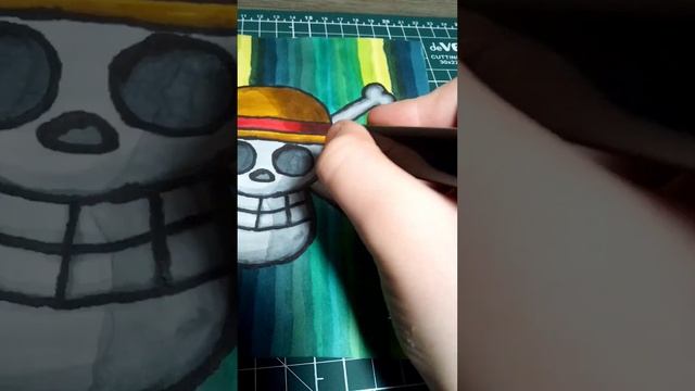 Рисую пиратский флаг команды MONKEY D LUFFY!??☠️? смотреть онлайн