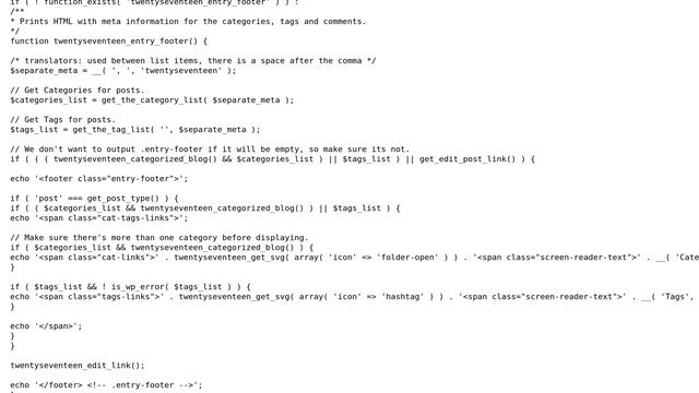 Wordpress: Filter and modify entry-footer link in twentyseventeen (2 Solutions!!) смотреть онлайн