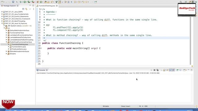 # 162 Java Function chaining | Function Chaining in Java | java 8| java|RedSysTech|Function Chainin