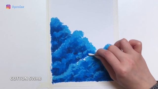 Blue Clouds ☁️ | Oil pastel drawing for beginners, how to draw clouds with oil pastels смотреть онлайн