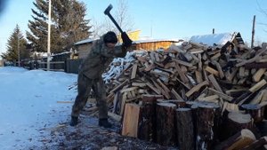 Дровакол, такого не было!!! Колуны Fiskars X25 и Husqvarna 2800. Уркан 2018