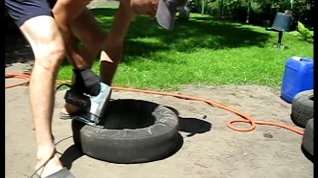 Клумба из покрышки смотреть онлайн