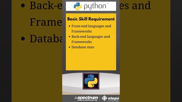 STEPS | Introduction to Python Full Stack | python full stack developer training in kochi