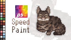 PixelArt. Sleep cat