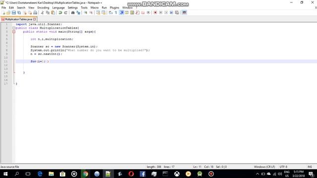 Multiplication Table program using Java and running it on command line смотреть онлайн