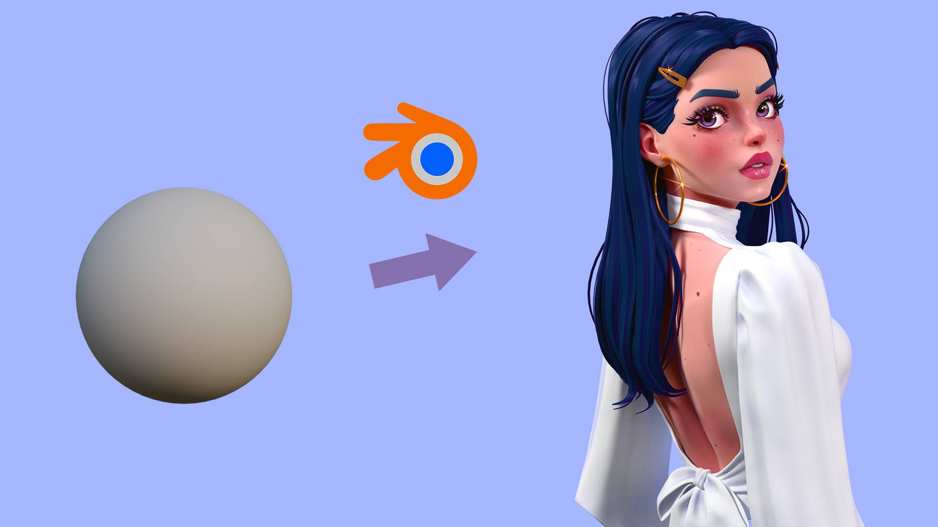 Создание стилизованного персонажа в Blender.